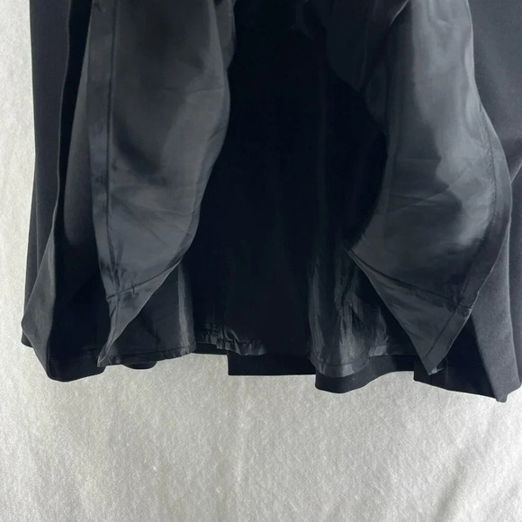 Nine West Dress 4 Black Fit & Flare Short Criss Cross Strap Braided Trim Pleated - Picture 10 of 13